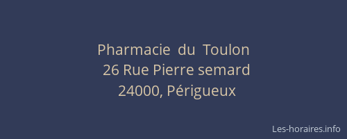 Pharmacie  du  Toulon