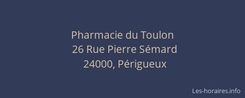 Pharmacie du Toulon