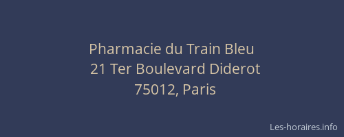 Pharmacie du Train Bleu