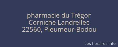 pharmacie du Trégor