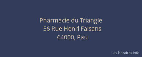 Pharmacie du Triangle