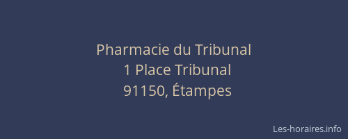 Pharmacie du Tribunal