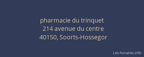pharmacie du trinquet
