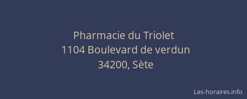 Pharmacie du Triolet
