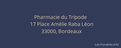 Pharmacie du Tripode