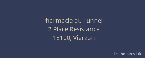 Pharmacie du Tunnel