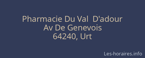 Pharmacie Du Val  D'adour