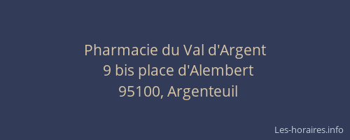 Pharmacie du Val d'Argent