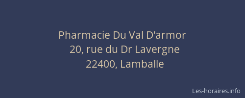 Pharmacie Du Val D'armor