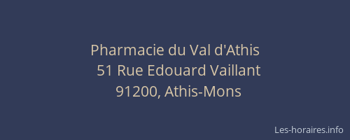 Pharmacie du Val d'Athis
