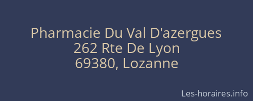 Pharmacie Du Val D'azergues