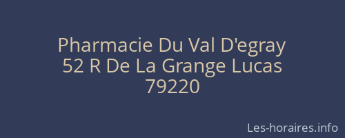 Pharmacie Du Val D'egray