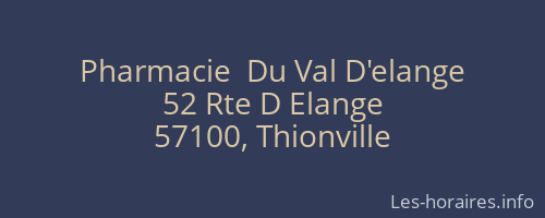Pharmacie  Du Val D'elange