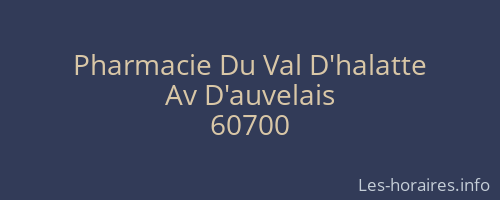 Pharmacie Du Val D'halatte