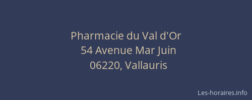 Pharmacie du Val d'Or