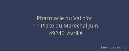 Pharmacie du Val d'or