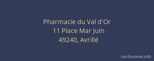 Pharmacie du Val d'Or