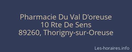 Pharmacie Du Val D'oreuse