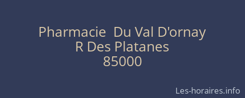 Pharmacie  Du Val D'ornay