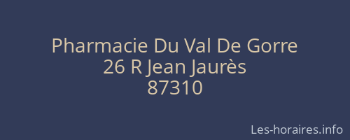 Pharmacie Du Val De Gorre