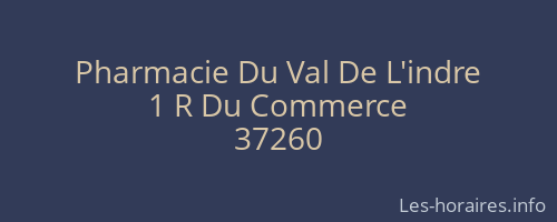 Pharmacie Du Val De L'indre