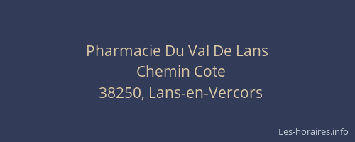 Pharmacie Du Val De Lans
