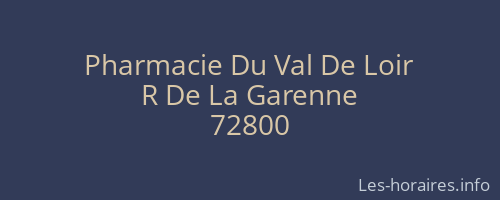 Pharmacie Du Val De Loir