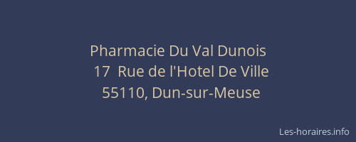 Pharmacie Du Val Dunois