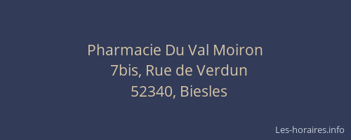 Pharmacie Du Val Moiron