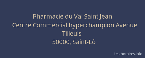 Pharmacie du Val Saint Jean