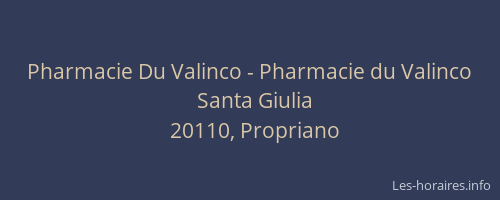 Pharmacie Du Valinco - Pharmacie du Valinco