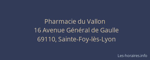 Pharmacie du Vallon