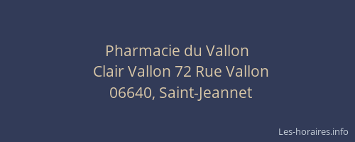 Pharmacie du Vallon