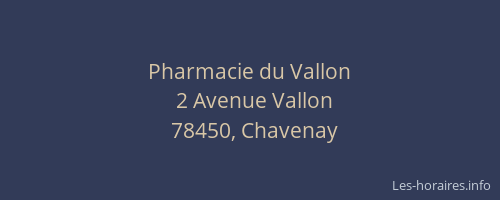 Pharmacie du Vallon