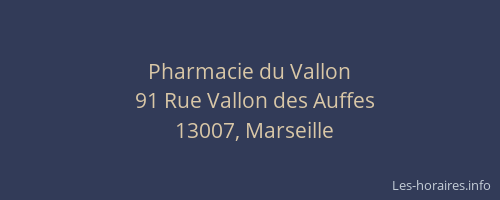 Pharmacie du Vallon