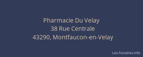 Pharmacie Du Velay