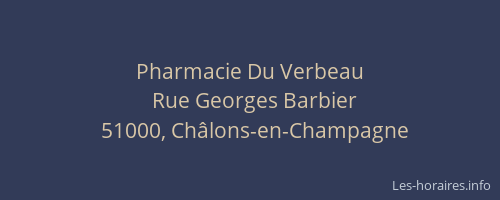 Pharmacie Du Verbeau