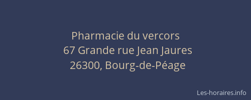 Pharmacie du vercors