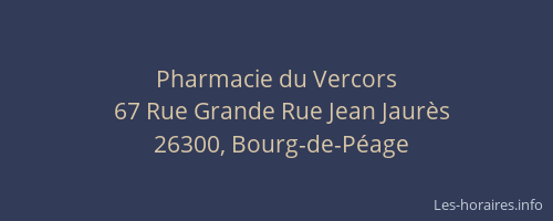 Pharmacie du Vercors