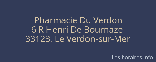 Pharmacie Du Verdon