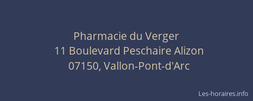 Pharmacie du Verger