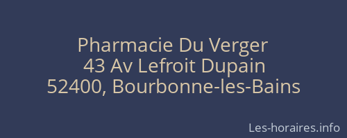 Pharmacie Du Verger