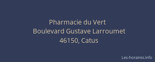 Pharmacie du Vert