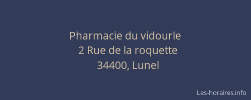 Pharmacie du vidourle