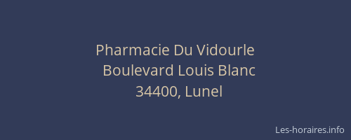 Pharmacie Du Vidourle