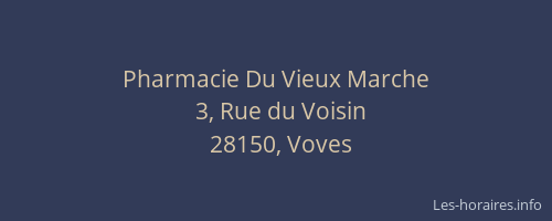 Pharmacie Du Vieux Marche