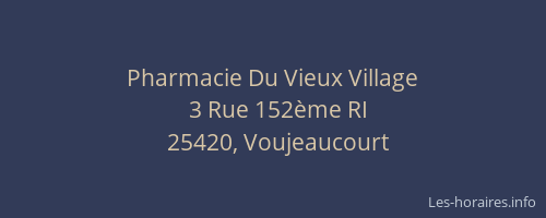 Pharmacie Du Vieux Village