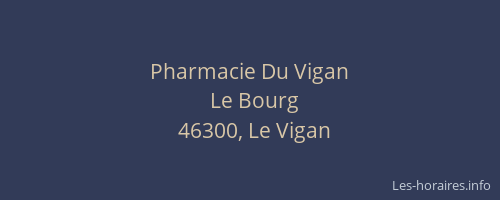 Pharmacie Du Vigan