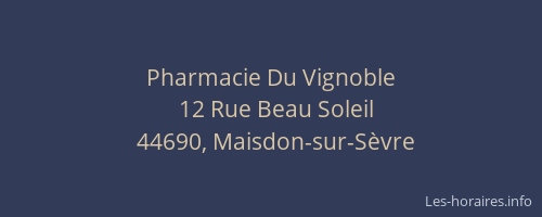 Pharmacie Du Vignoble