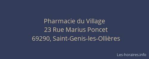 Pharmacie du Village